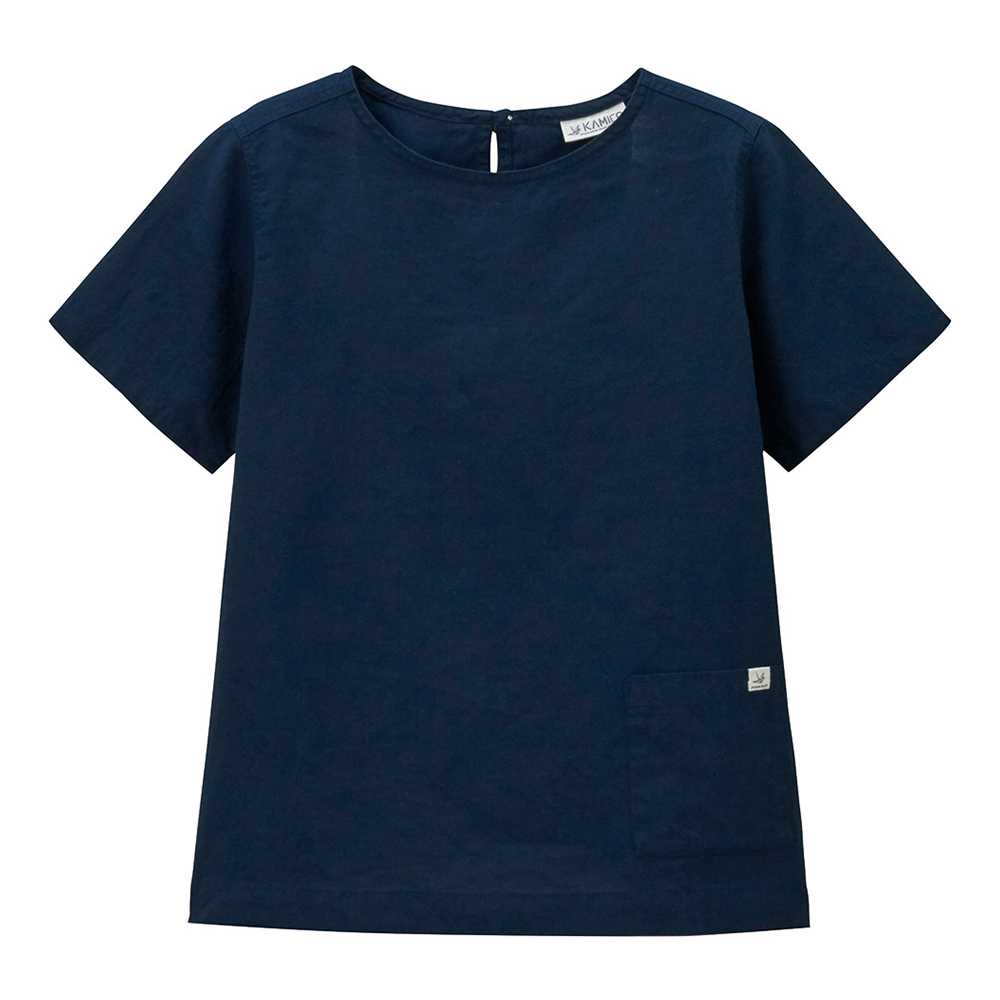 카미코 라운드넥 티 여 NAVY