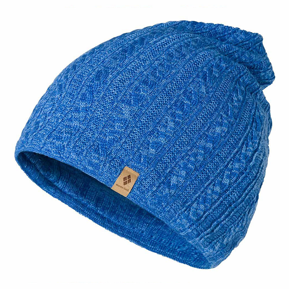 케이블 니트 볼케이노 캡 BLUE