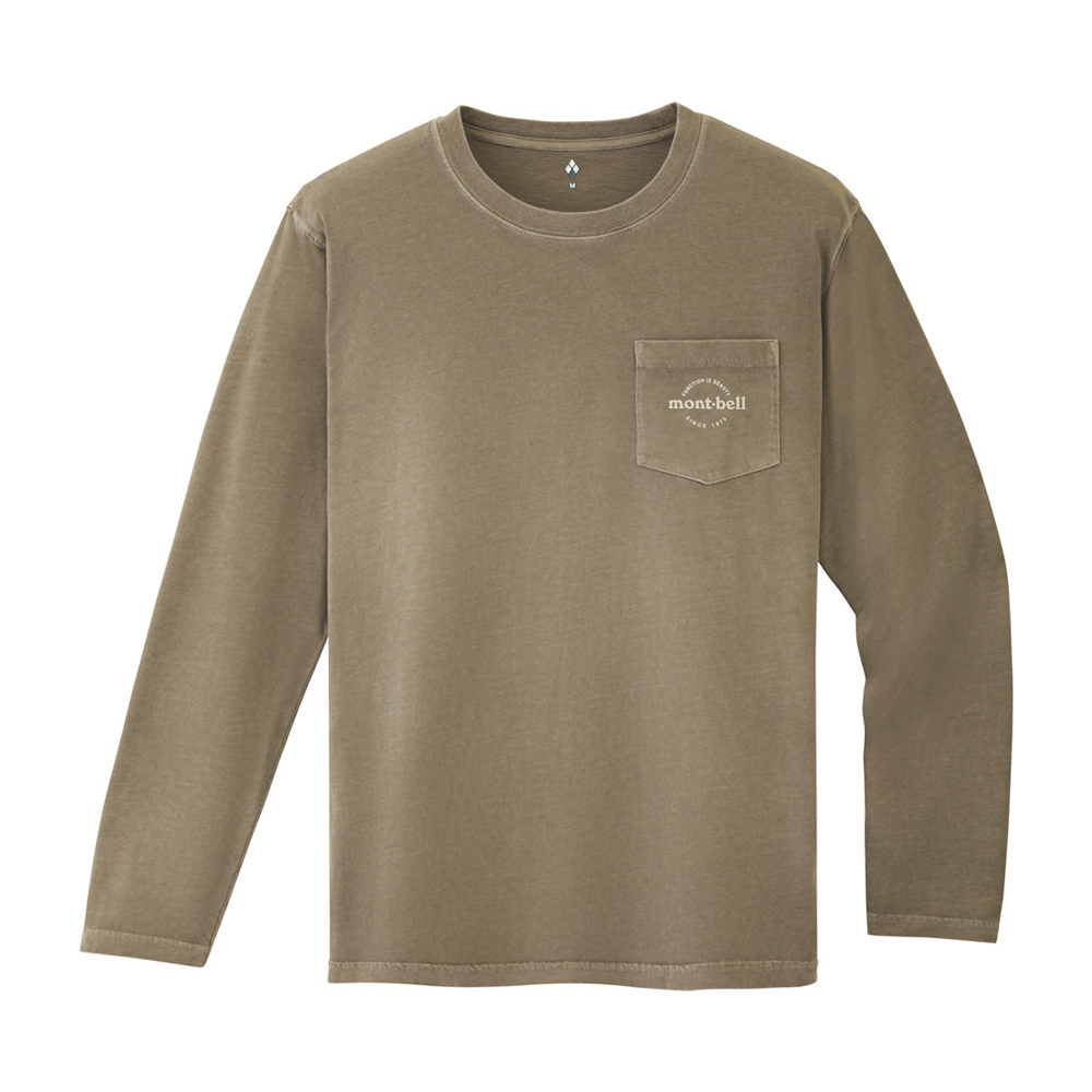 워시 아웃 코튼 롱슬리브 티 남 BEIGE