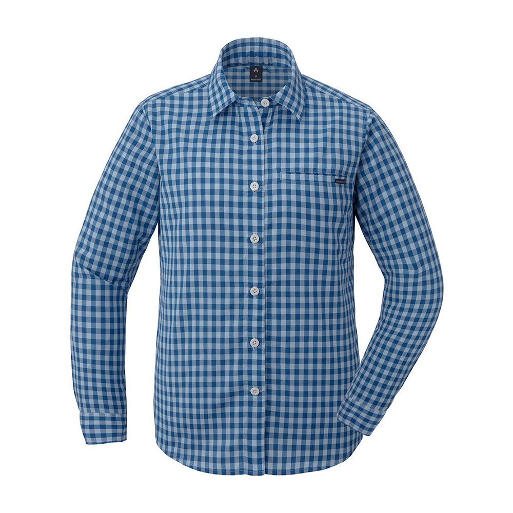 위크론 라이트 싱글 포켓 롱슬리브 셔츠 여 BLUE