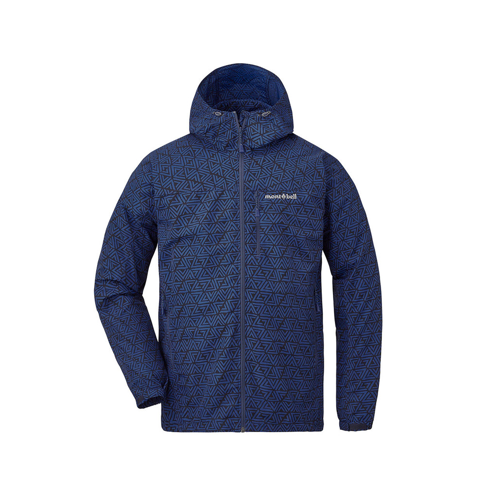 오디 프린트 후드 자켓 남 NAVY