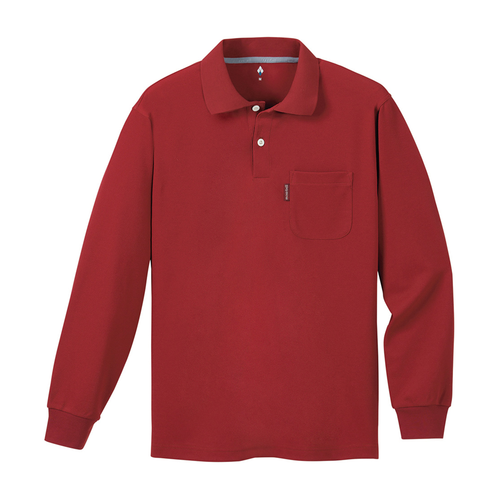 위크론 LS 폴로 셔츠 남 BURGANDY