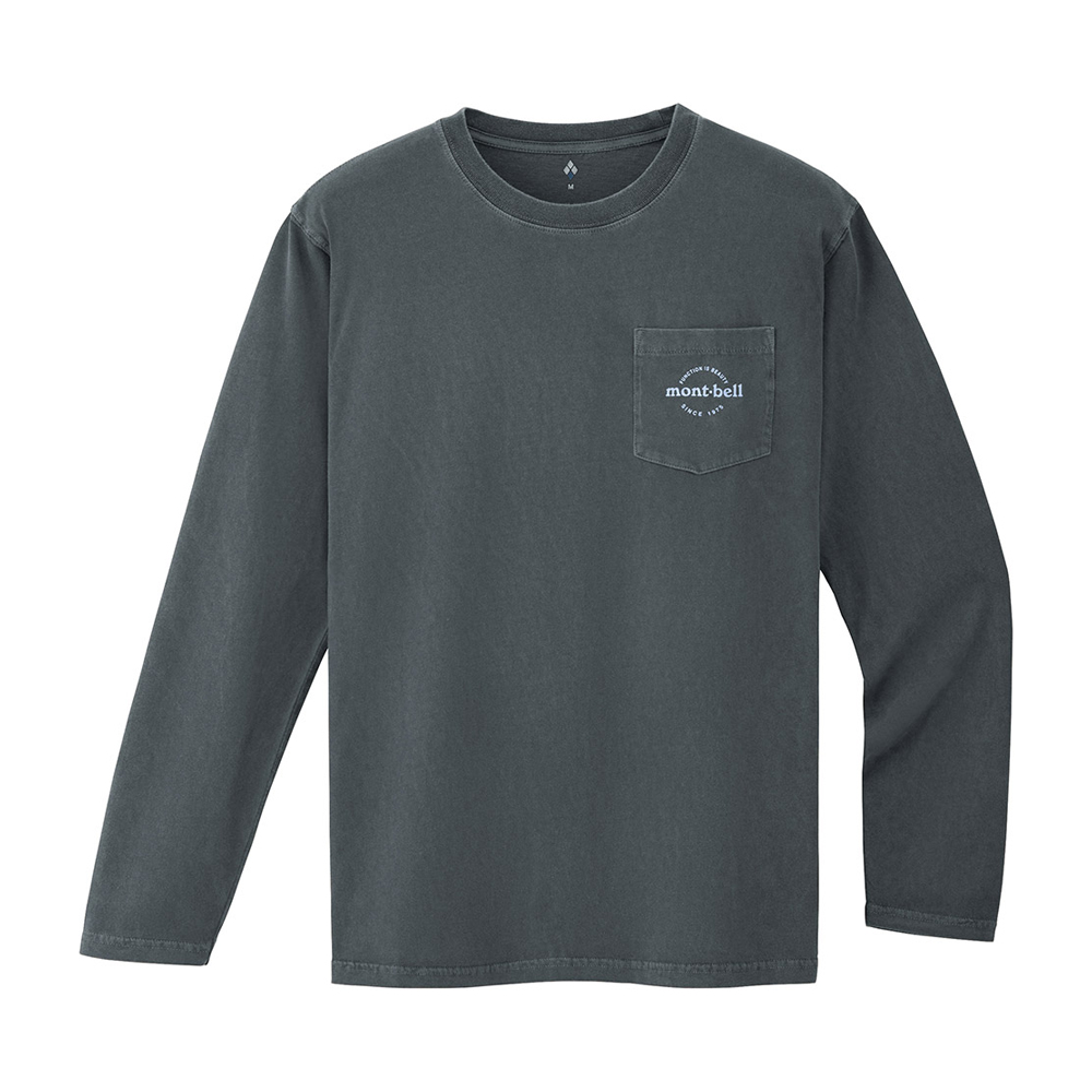 워시 아웃 코튼 롱슬리브 티 남 NAVY