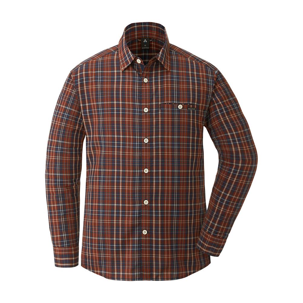 위크론 라이트 싱글 포켓 롱슬리브 셔츠 남 NAVY