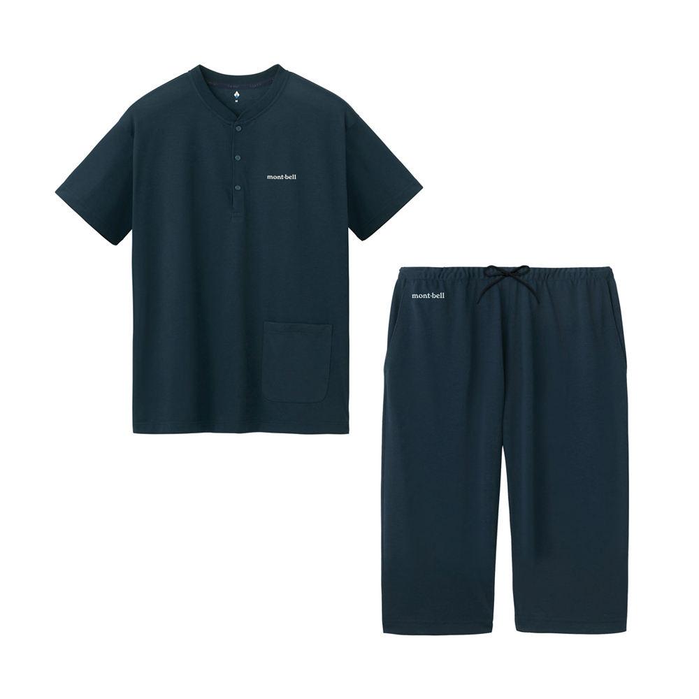 위크론 여행 쇼트 슬리브 파자마 DARK NAVY