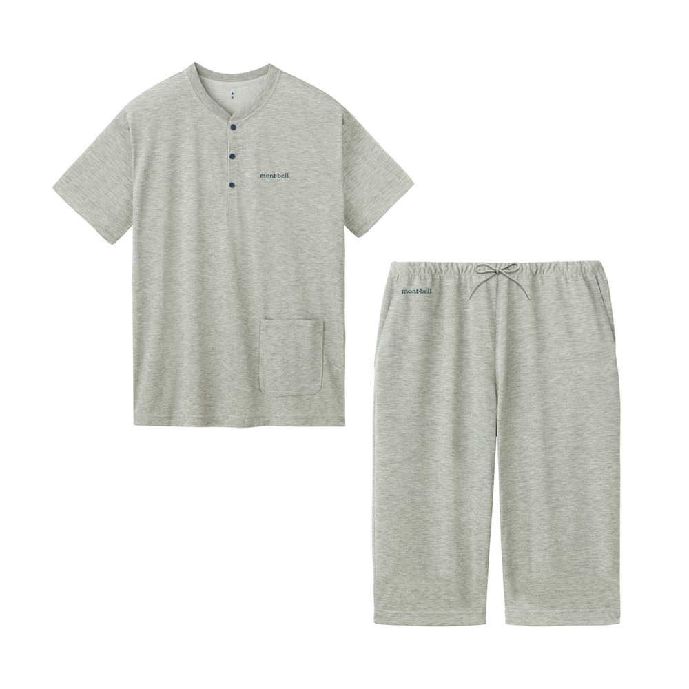 위크론 여행 쇼트 슬리브 파자마 MELANGE GRAY