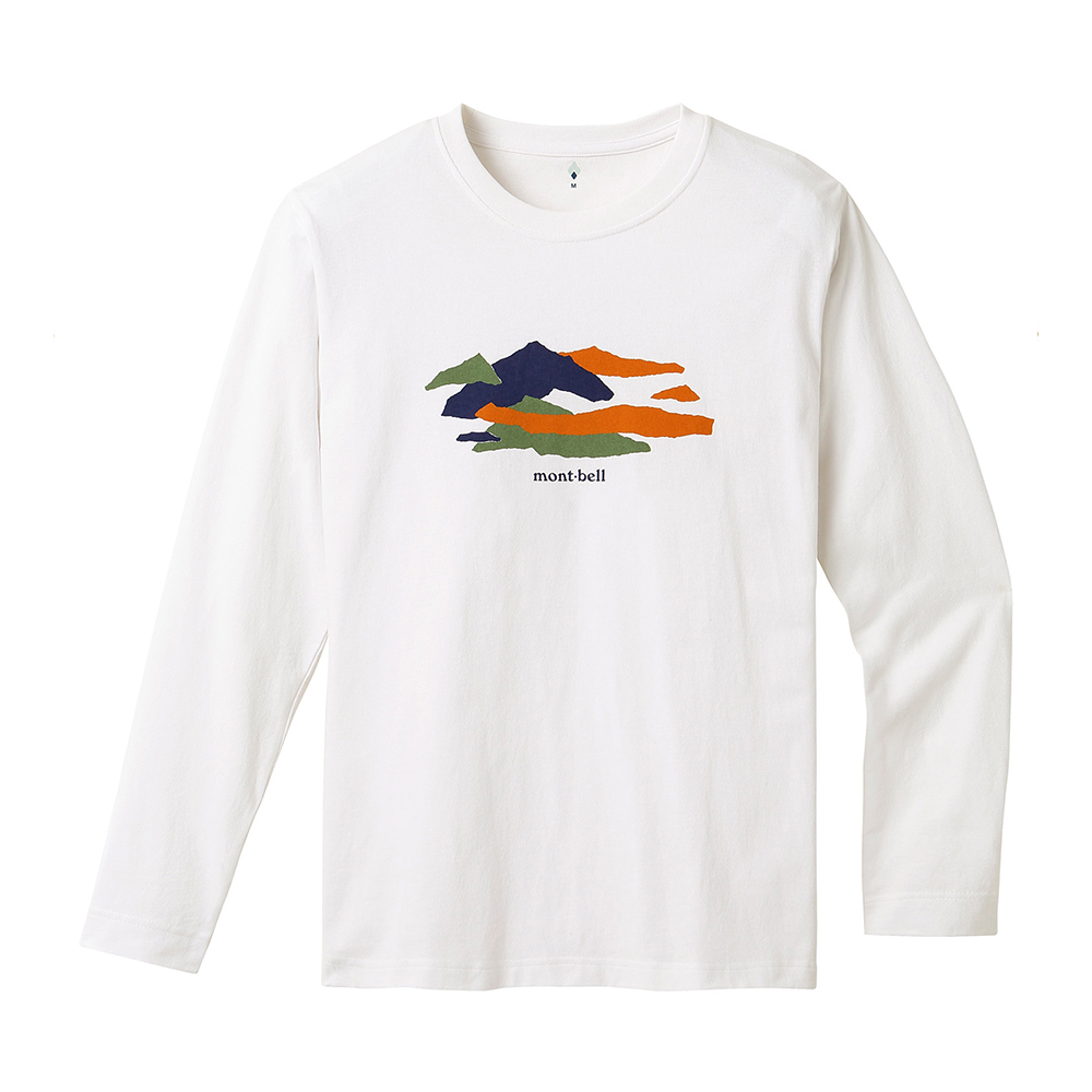 PS 코튼 LS 티 산맥 WHITE