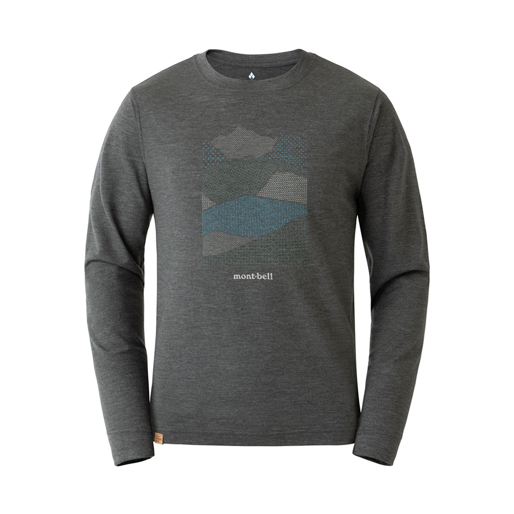 메리노울 플러스 마운틴 콜라주 티 남 DARK GRAY