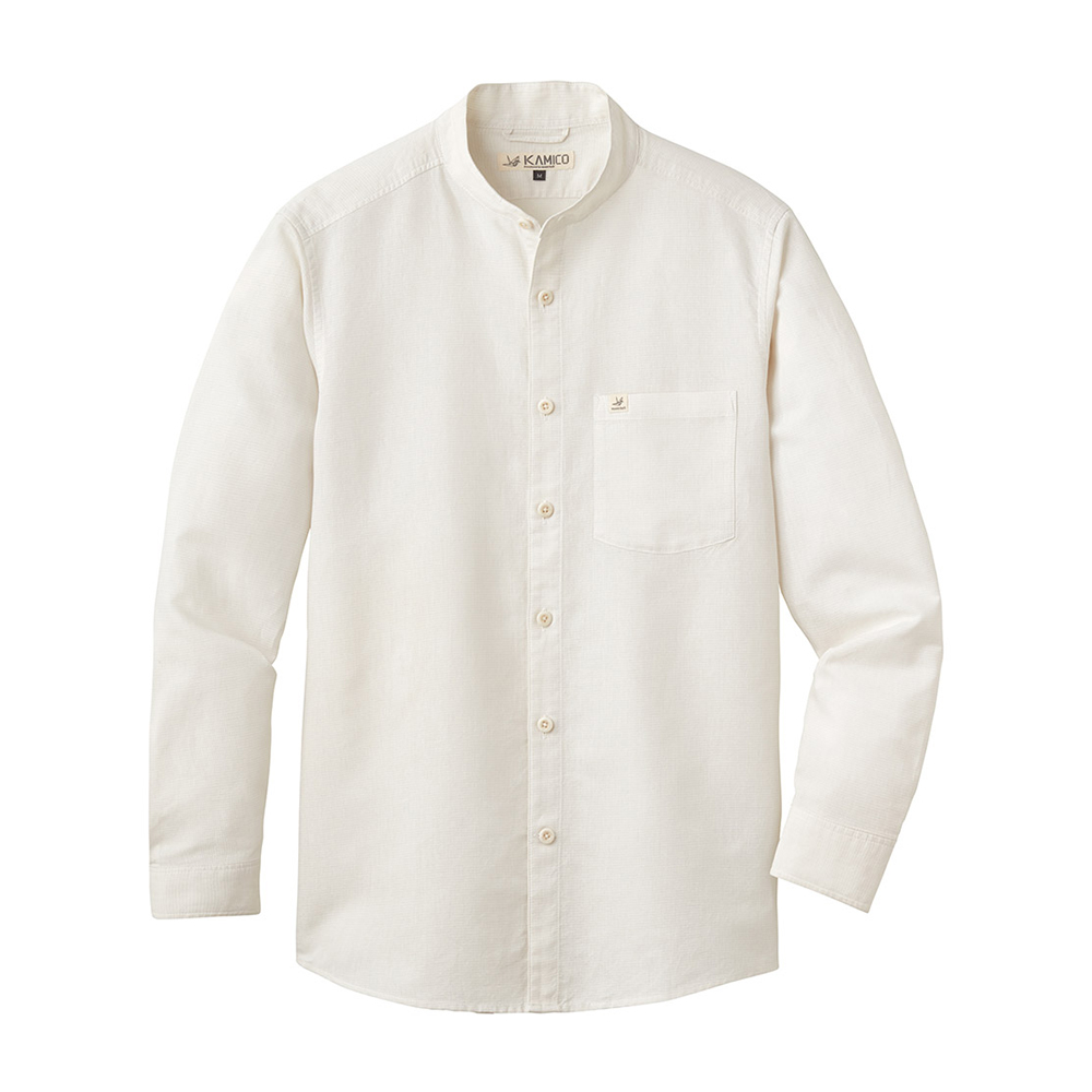 카미코 스탠드 카라 셔츠 남 WHITE