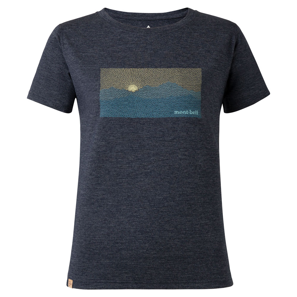 메리노울 플러스 마운틴 선라이즈 티 여 NAVY