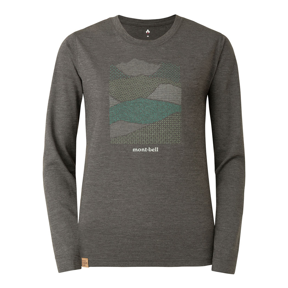 메리노울 플러스 마운틴 콜라주 티 여 DARK GRAY