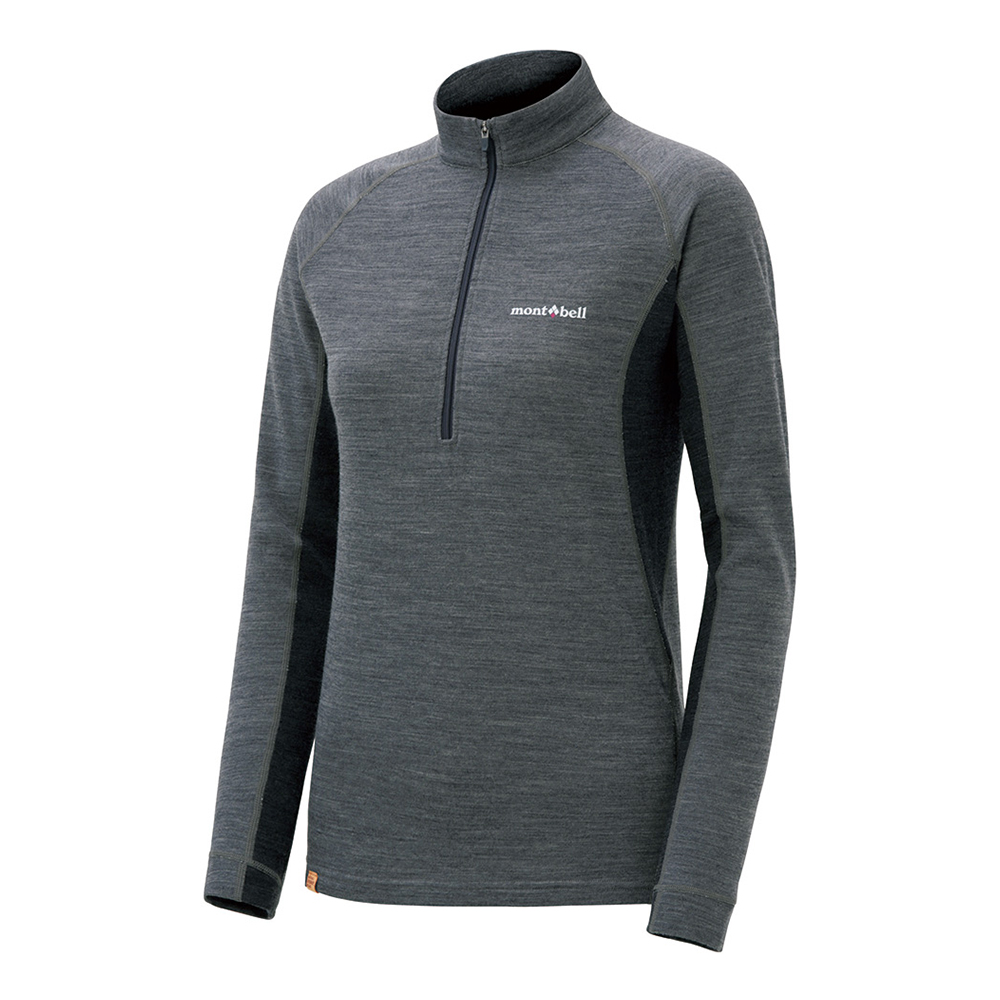 메리노울 플러스 액션 집 넥 여 GRAY