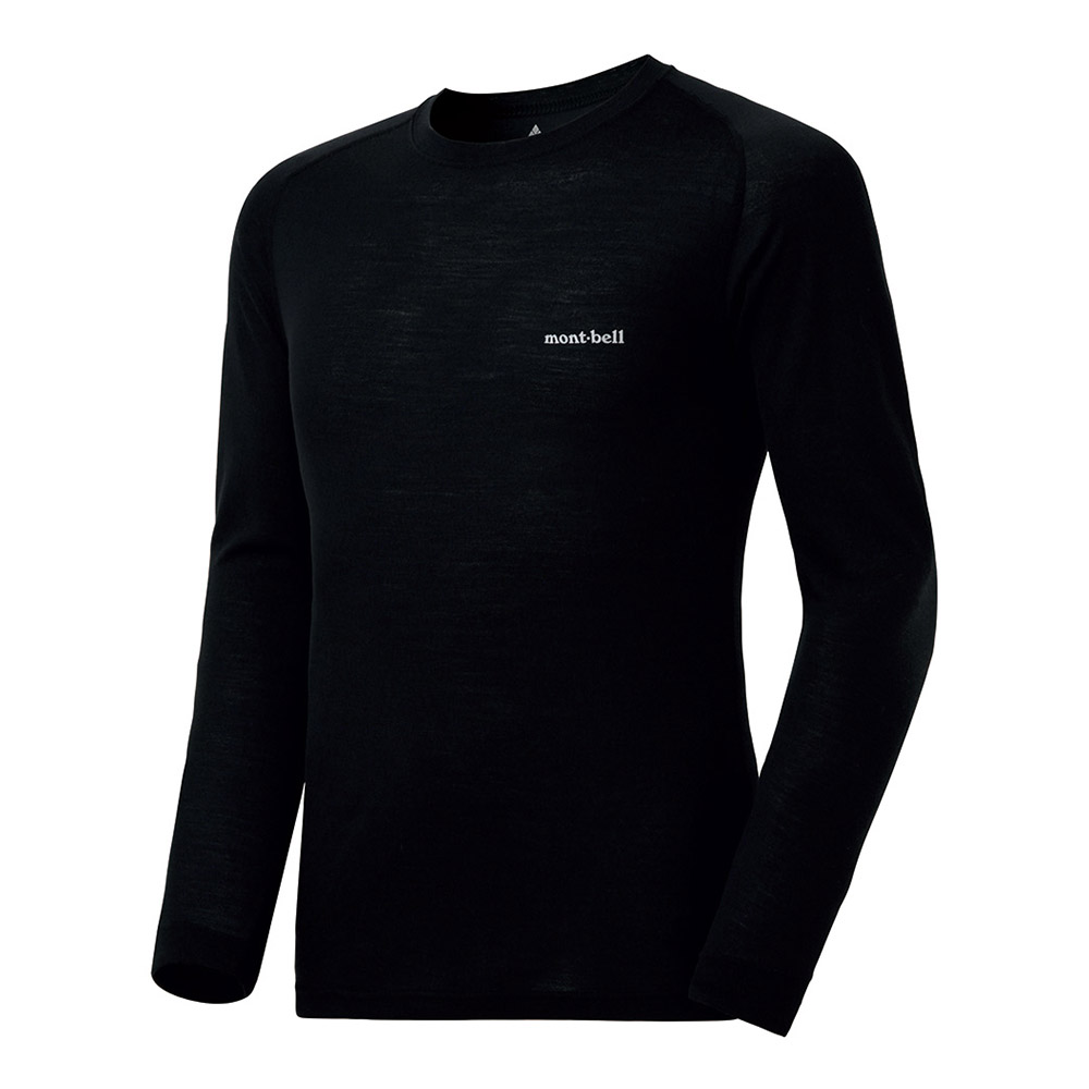 슈퍼메리노울 M.W. 라운드넥 셔츠 남 BLACK